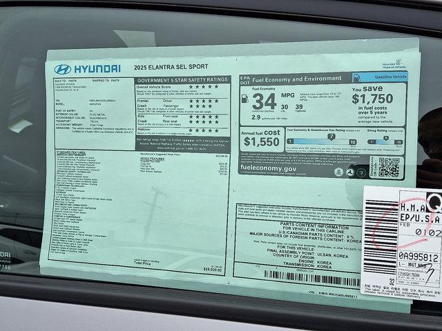 2025 Hyundai ELANTRA Vehicle Photo in Philadelphia, PA 19116
