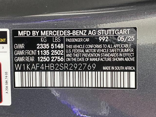 2025 Mercedes-Benz C-Class Vehicle Photo in Appleton, WI 54913