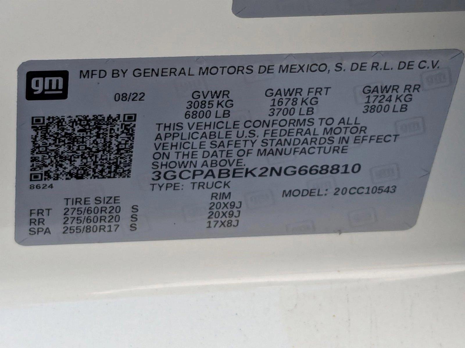 2022 Chevrolet Silverado 1500 Vehicle Photo in PEMBROKE PINES, FL 33024-6534