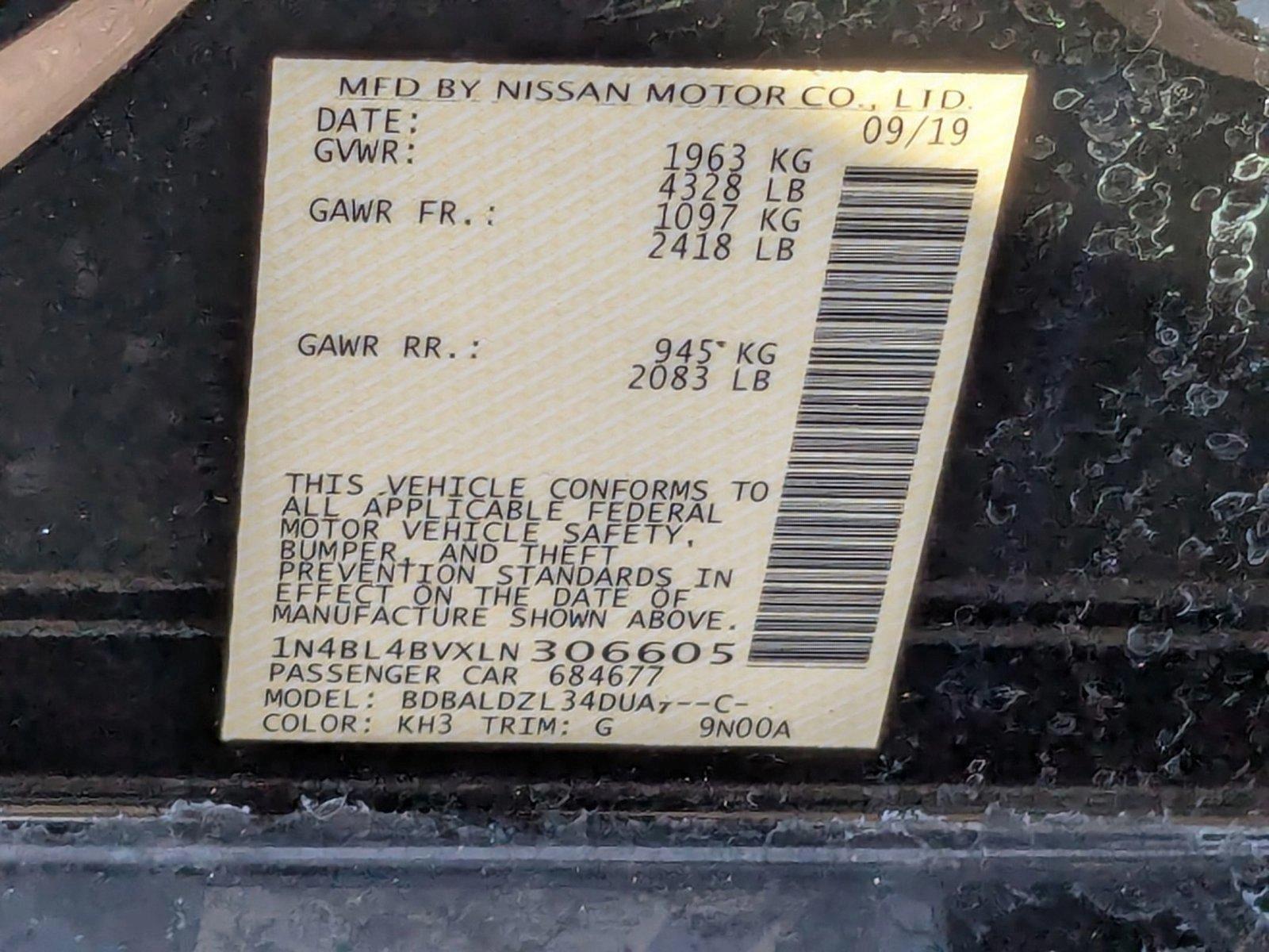 2020 Nissan Altima Vehicle Photo in St. Petersburg, FL 33713