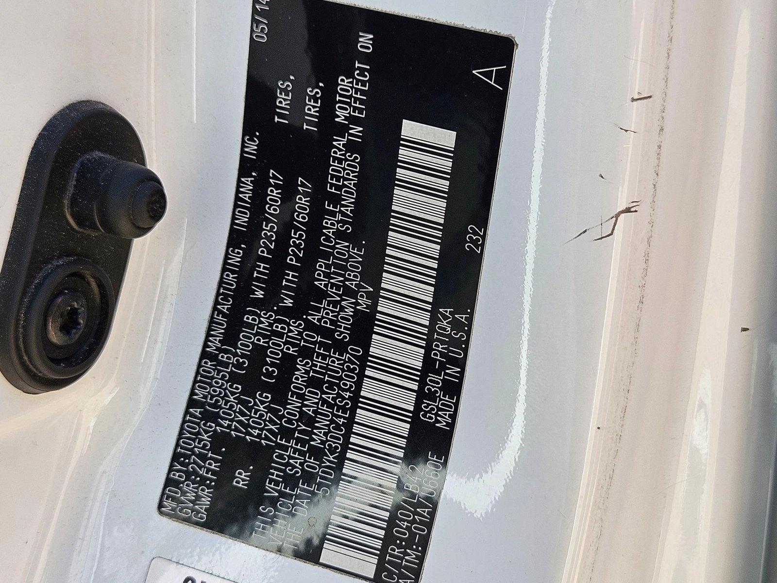 2014 Toyota Sienna Vehicle Photo in WACO, TX 76710-2592