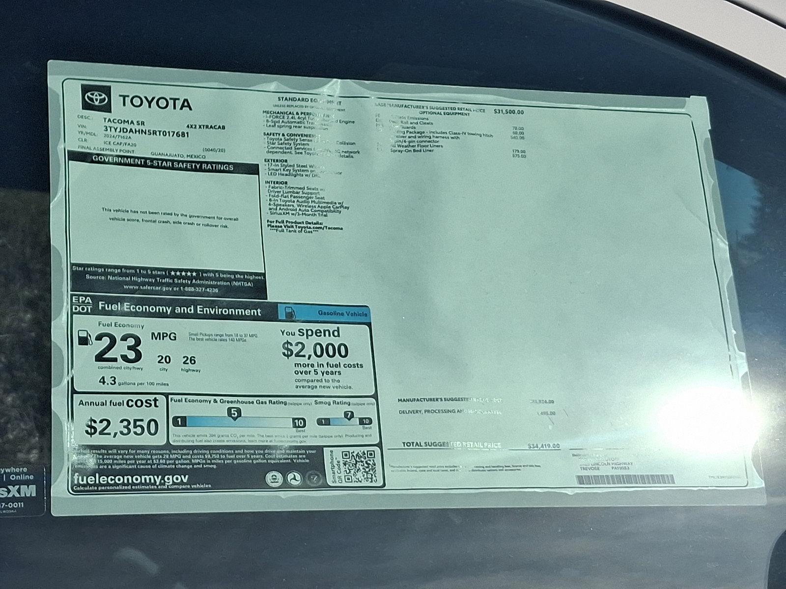 2024 Toyota Tacoma 2WD Vehicle Photo in Trevose, PA 19053
