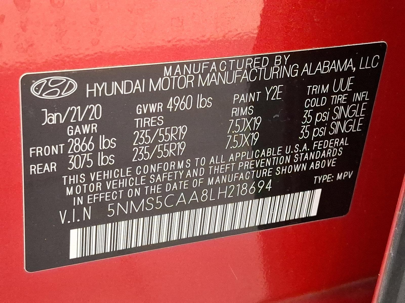 2020 Hyundai SANTA FE Vehicle Photo in Lancaster, PA 17601