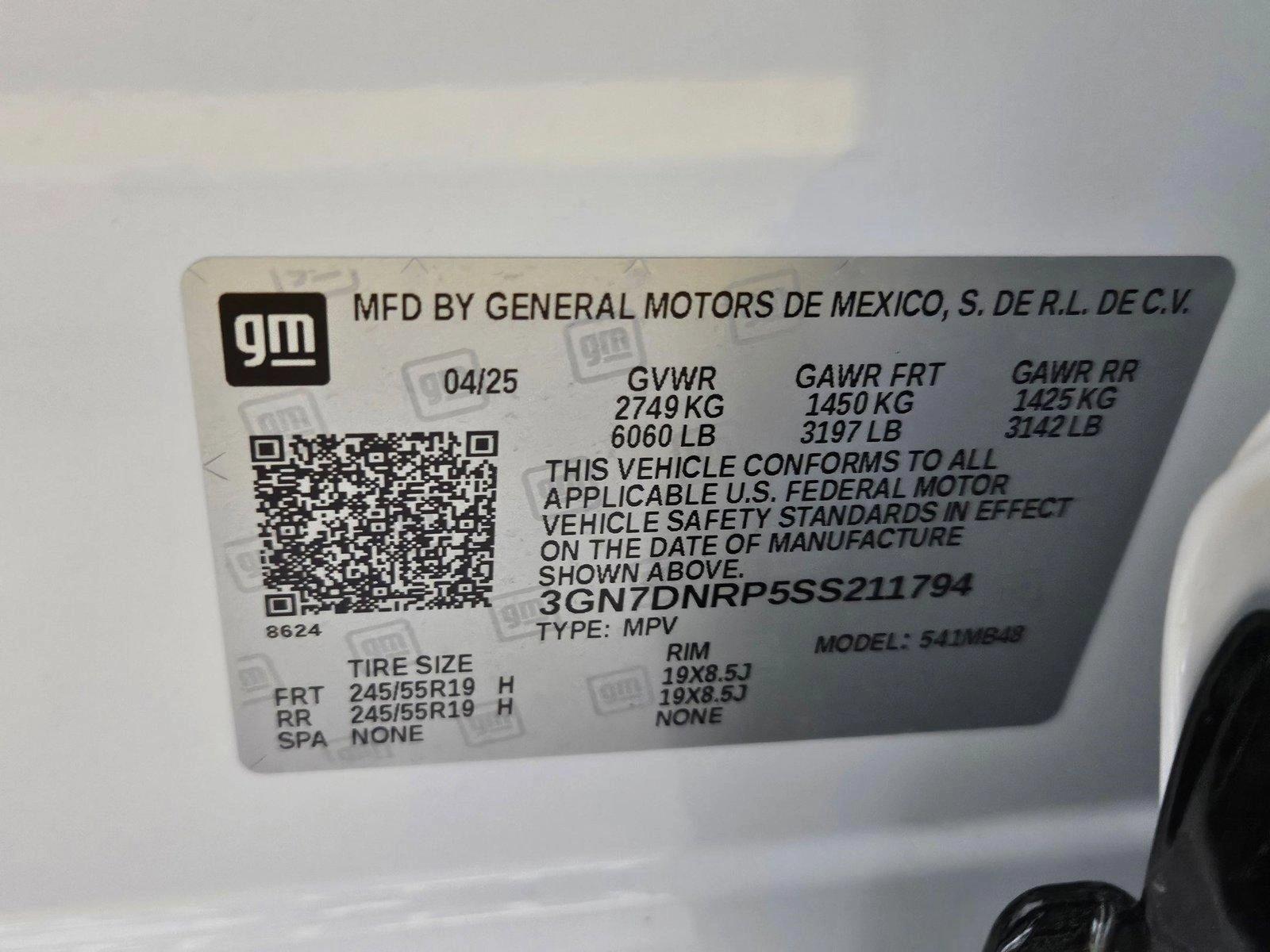 2025 Chevrolet Equinox EV Vehicle Photo in GREENACRES, FL 33463-3207