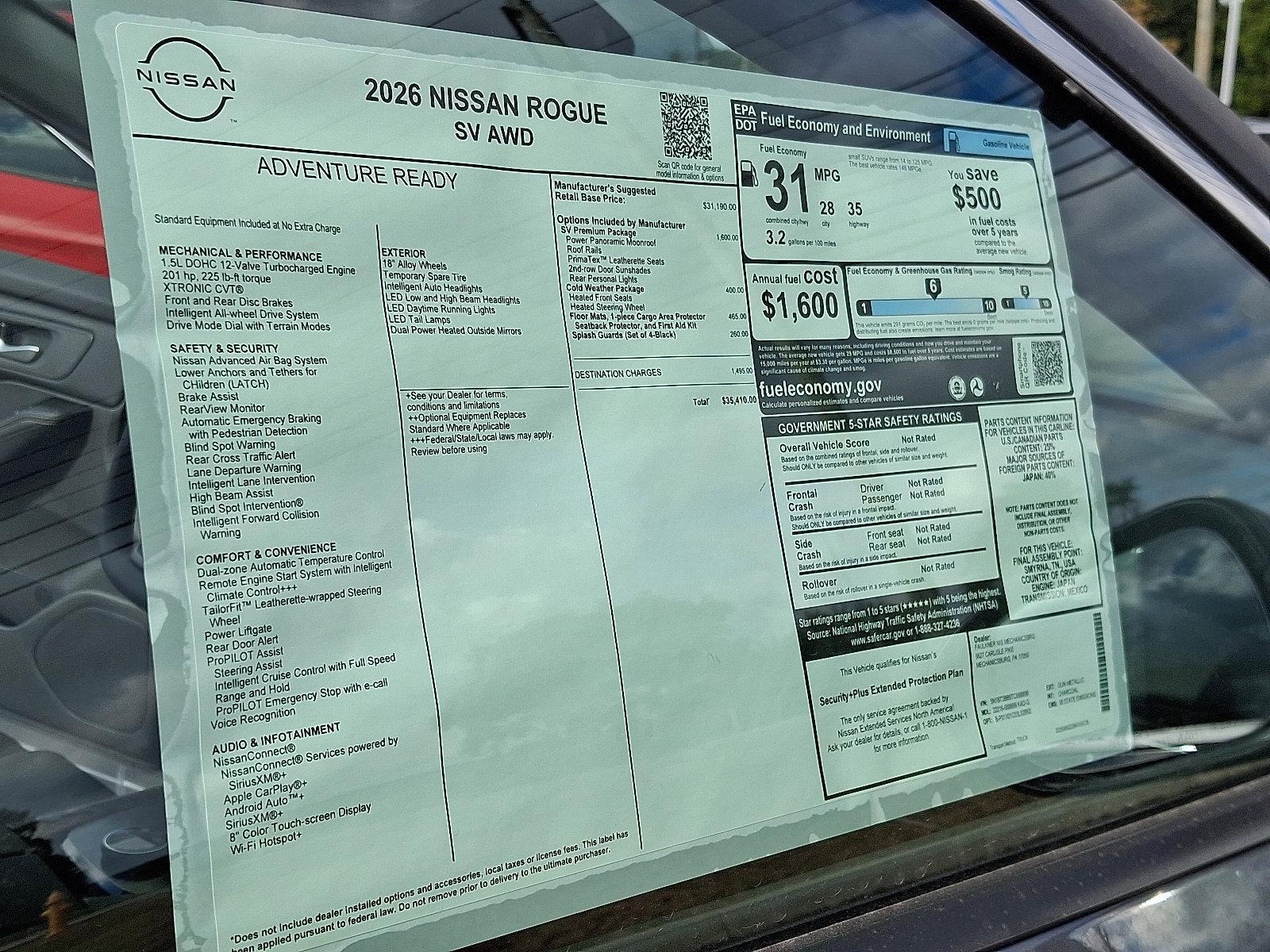 2026 Nissan Rogue Vehicle Photo in Mechanicsburg, PA 17050-2306