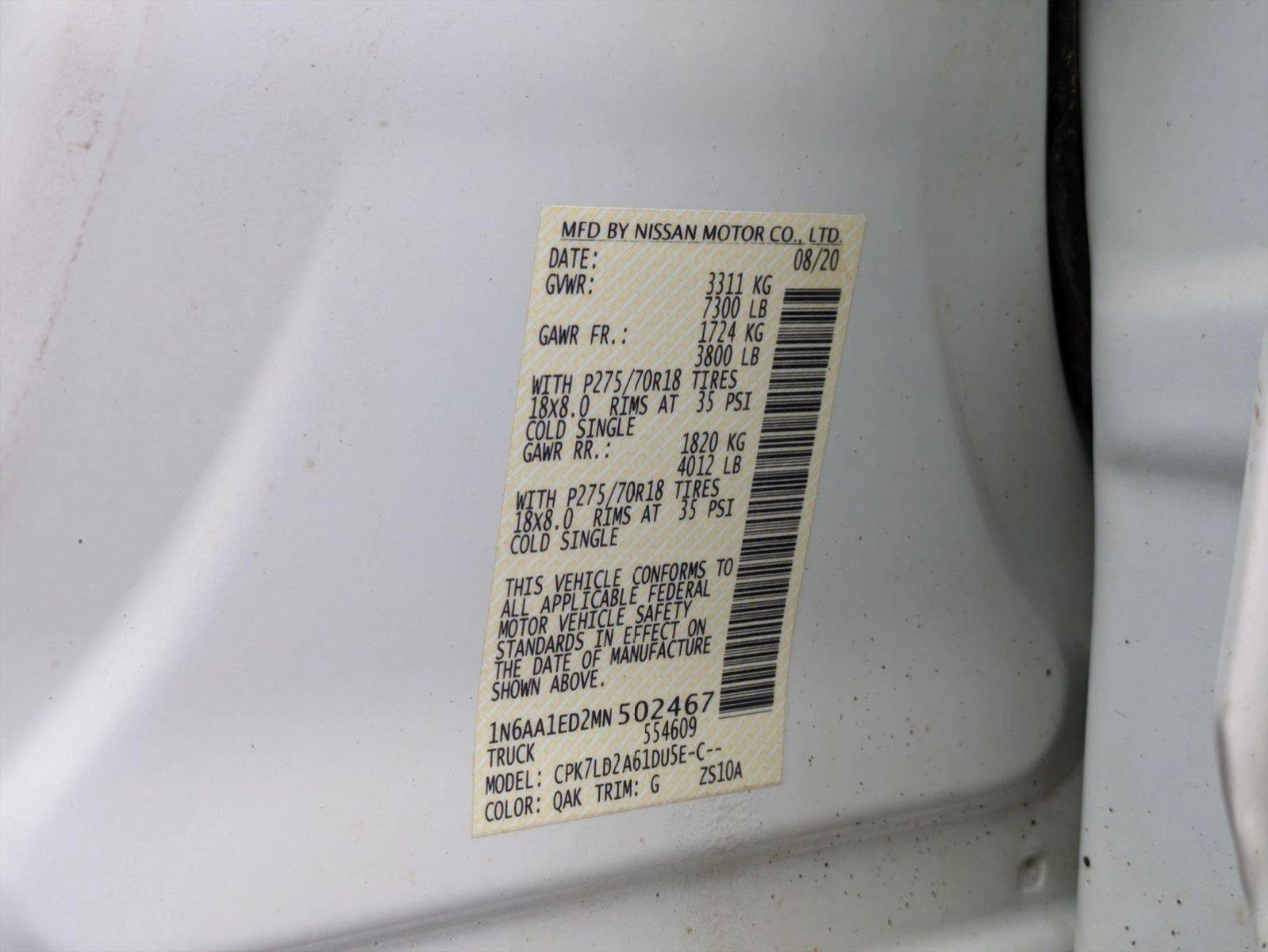 2021 Nissan Titan Vehicle Photo in SPOKANE, WA 99212-2978