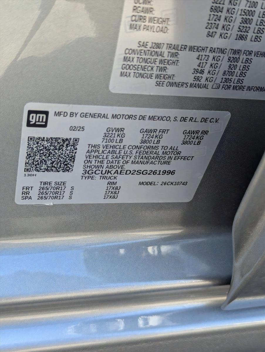 2025 Chevrolet Silverado 1500 Vehicle Photo in GREENACRES, FL 33463-3207