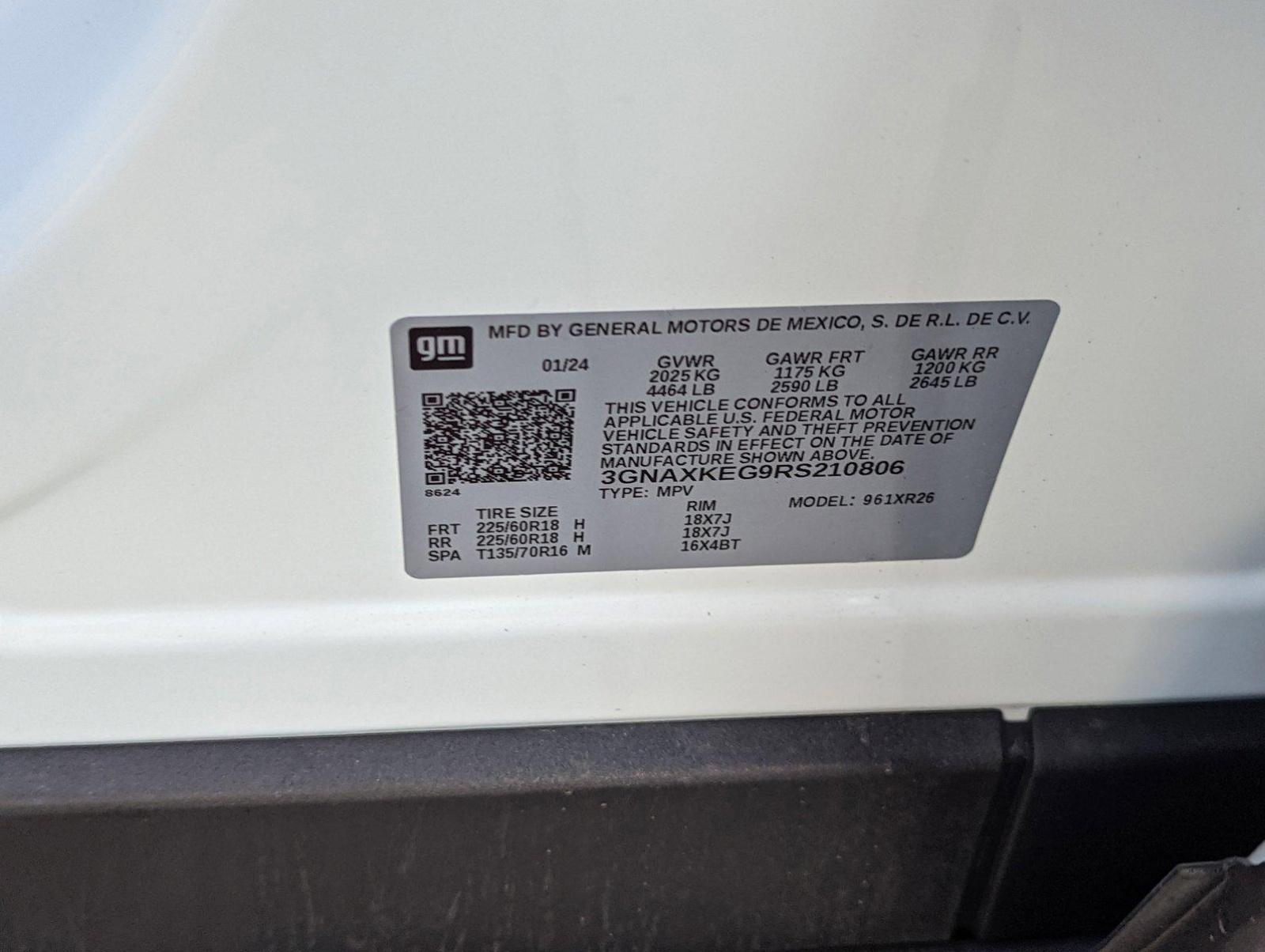 2024 Chevrolet Equinox Vehicle Photo in PEMBROKE PINES, FL 33024-6534