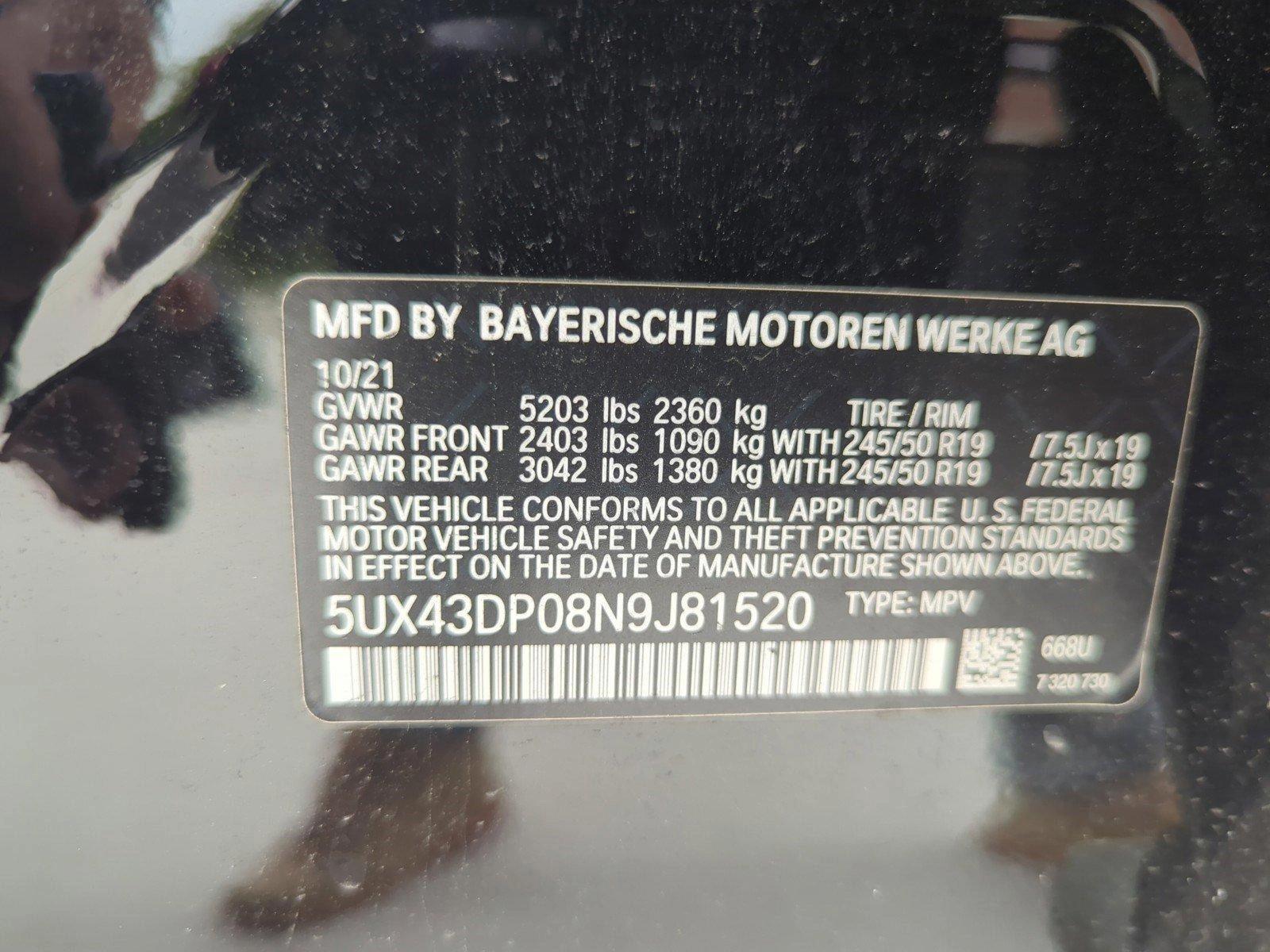 2022 BMW X3 sDrive30i Vehicle Photo in Delray Beach, FL 33444