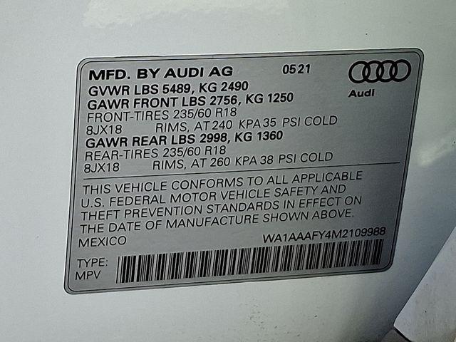 2021 Audi Q5 Vehicle Photo in DANBURY, CT 06810-5034
