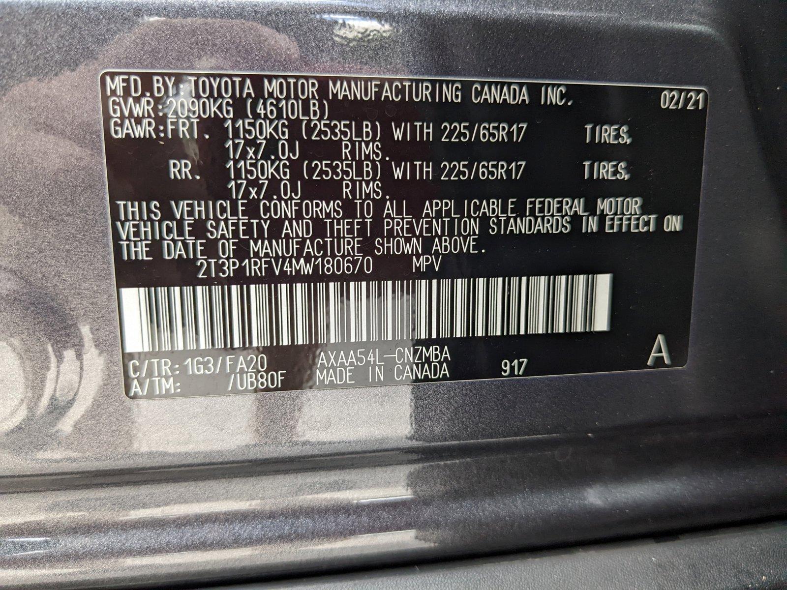 2021 Toyota RAV4 Vehicle Photo in Davie, FL 33331