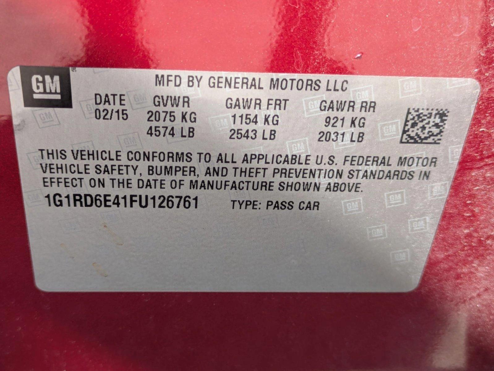 2015 Chevrolet Volt Vehicle Photo in GREENACRES, FL 33463-3207