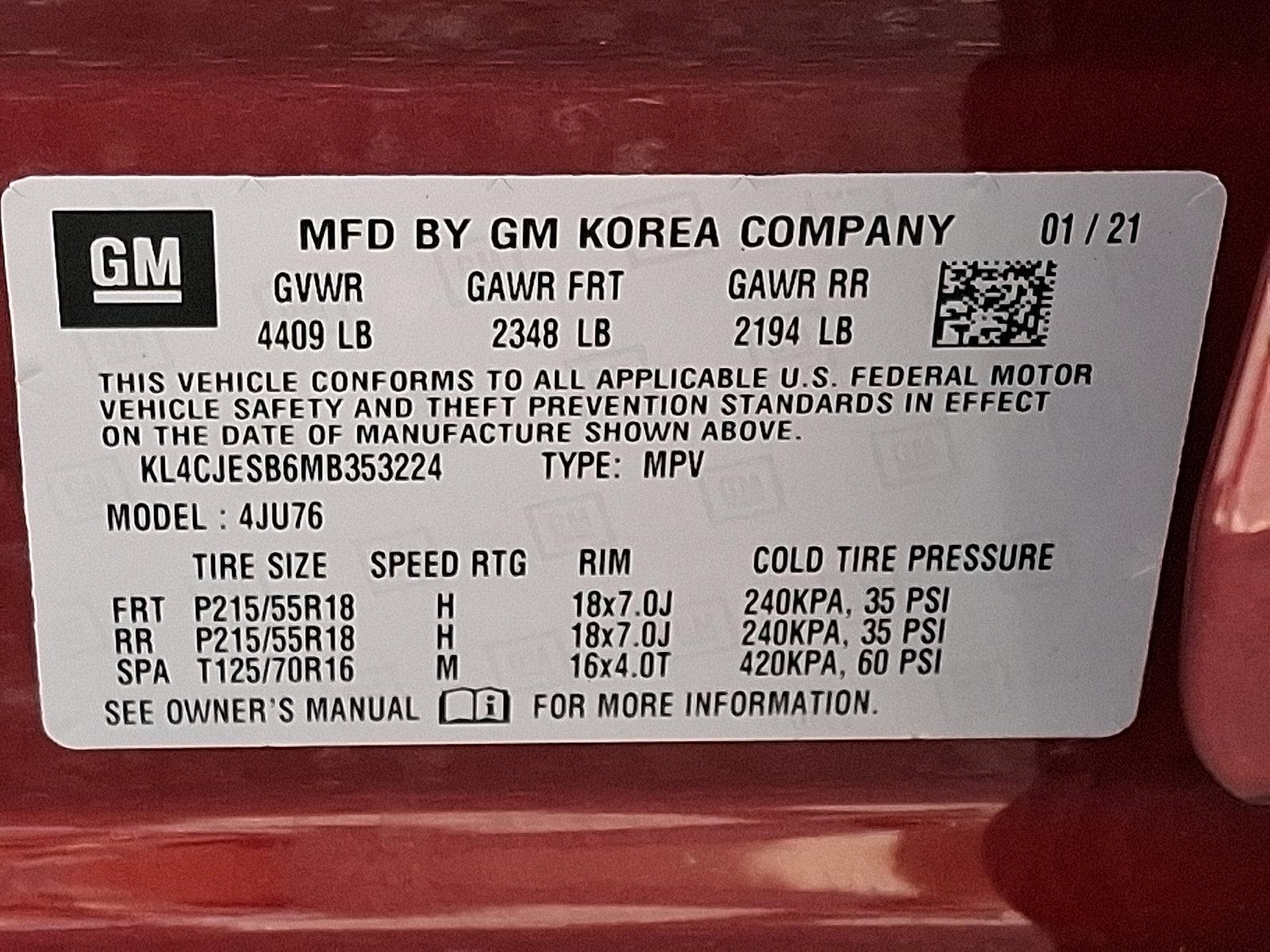 2021 Buick Encore Vehicle Photo in BETHLEHEM, PA 18017-9401
