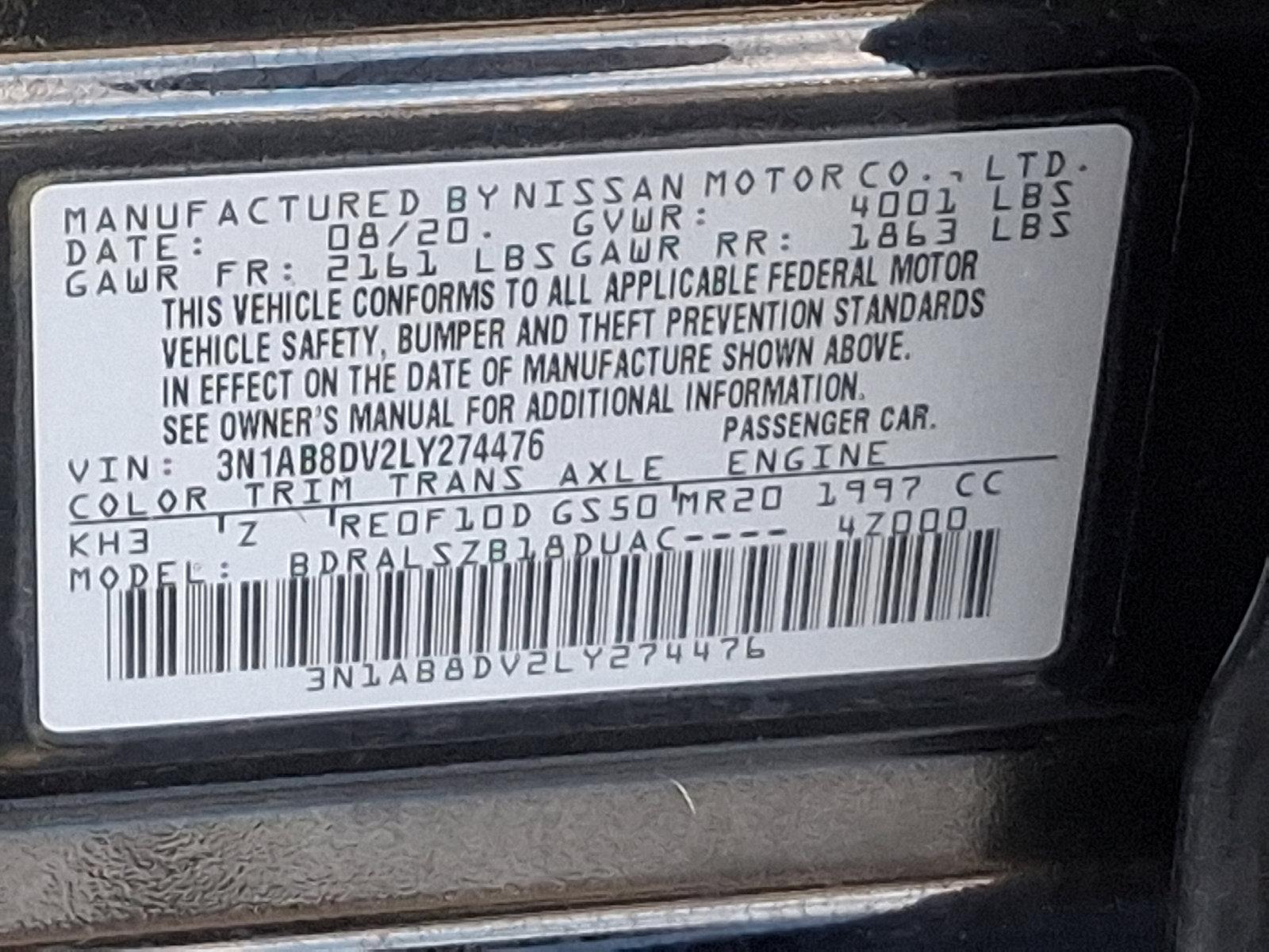 2020 Nissan Sentra Vehicle Photo in Trevose, PA 19053