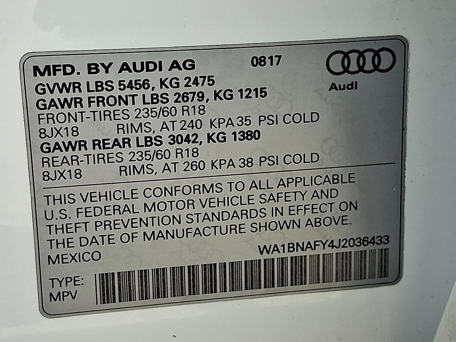 2018 Audi Q5 Vehicle Photo in Lancaster, PA 17601