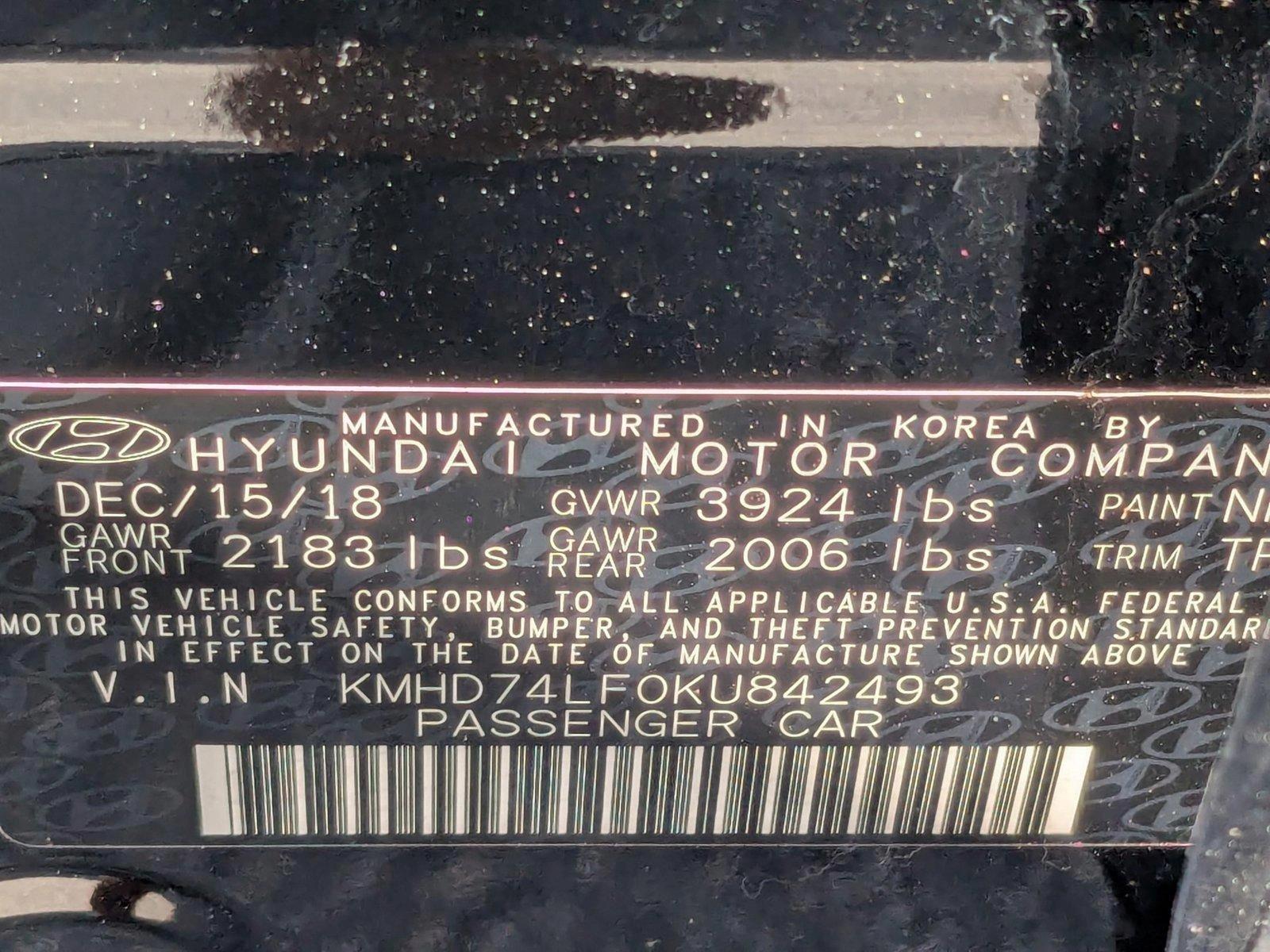 2019 Hyundai ELANTRA Vehicle Photo in St. Petersburg, FL 33713