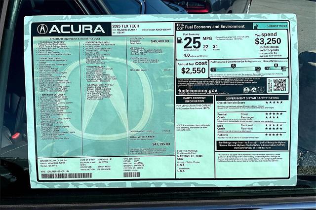 2025 Acura TLX Vehicle Photo in Tulsa, OK 74145