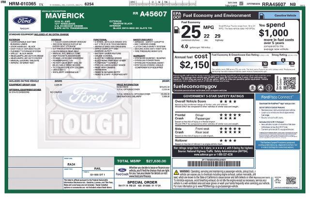 2024 Ford Maverick Vehicle Photo in Weatherford, TX 76087