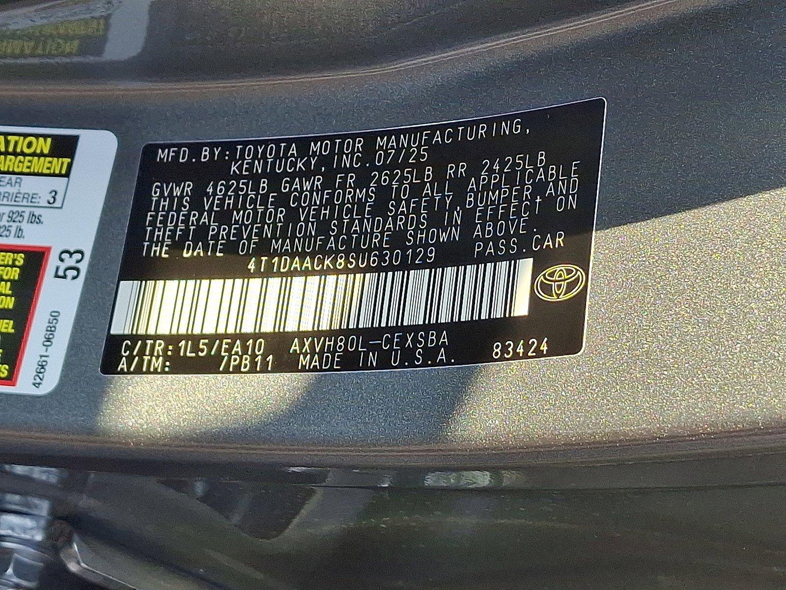 2025 Toyota Camry Vehicle Photo in Harrisburg, PA 17111