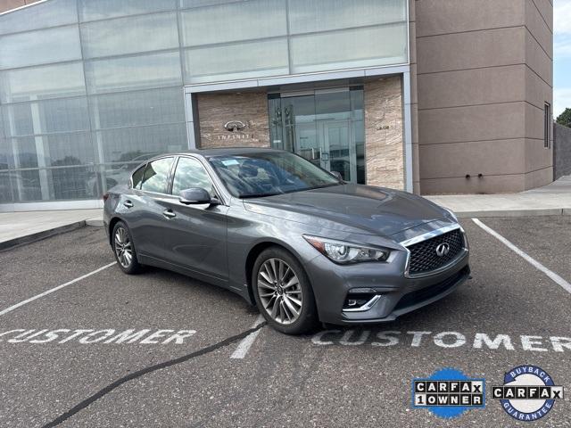 Certified 2023 INFINITI Q50 LUXE with VIN JN1EV7BR8PM543288 for sale in Albuquerque, NM