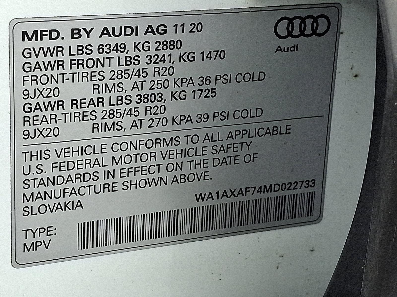 2021 Audi Q7 Vehicle Photo in Lancaster, PA 17601
