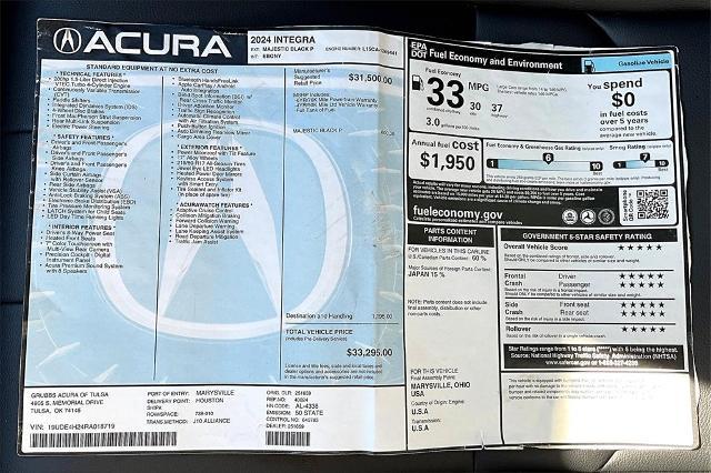 2024 Acura Integra Vehicle Photo in Tulsa, OK 74129