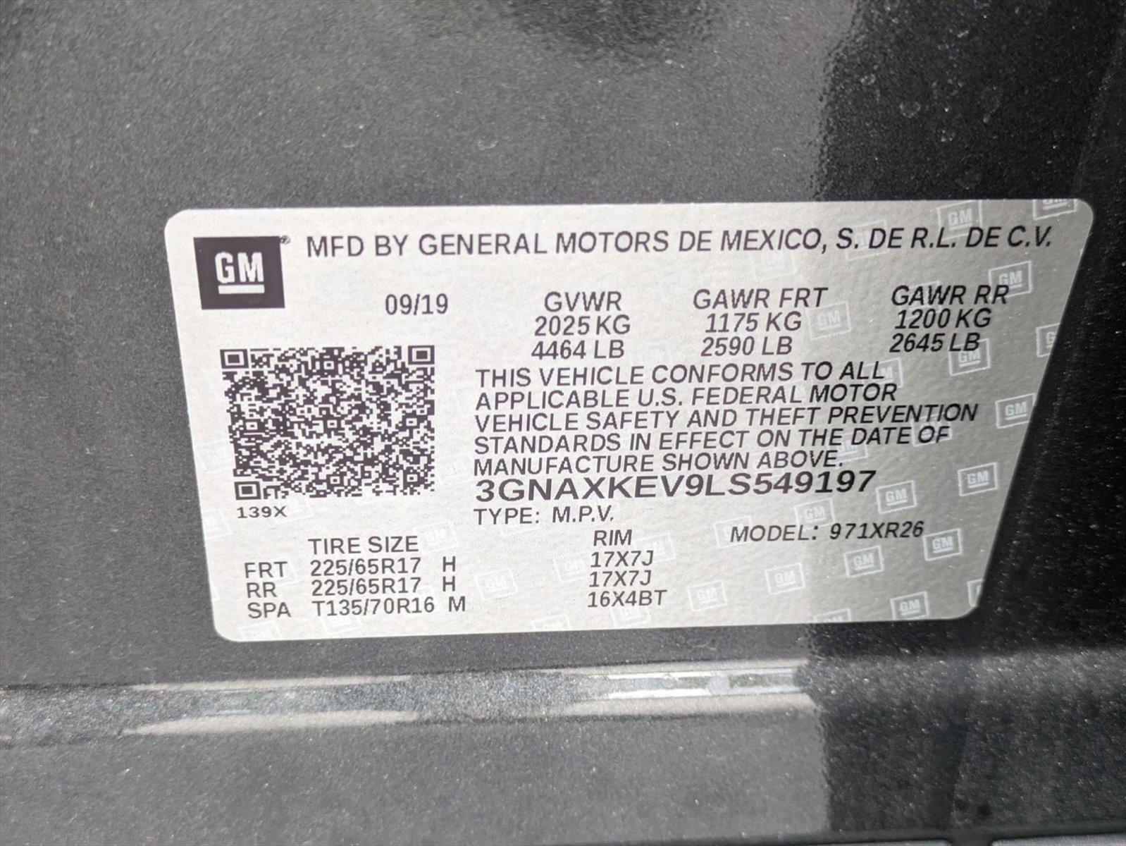 2020 Chevrolet Equinox Vehicle Photo in GREENACRES, FL 33463-3207