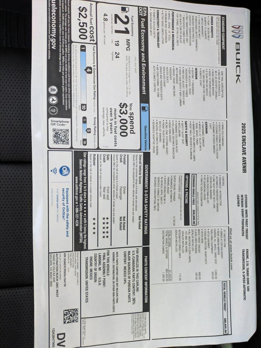 2025 Buick Enclave Vehicle Photo in GOLDEN, CO 80401-3850