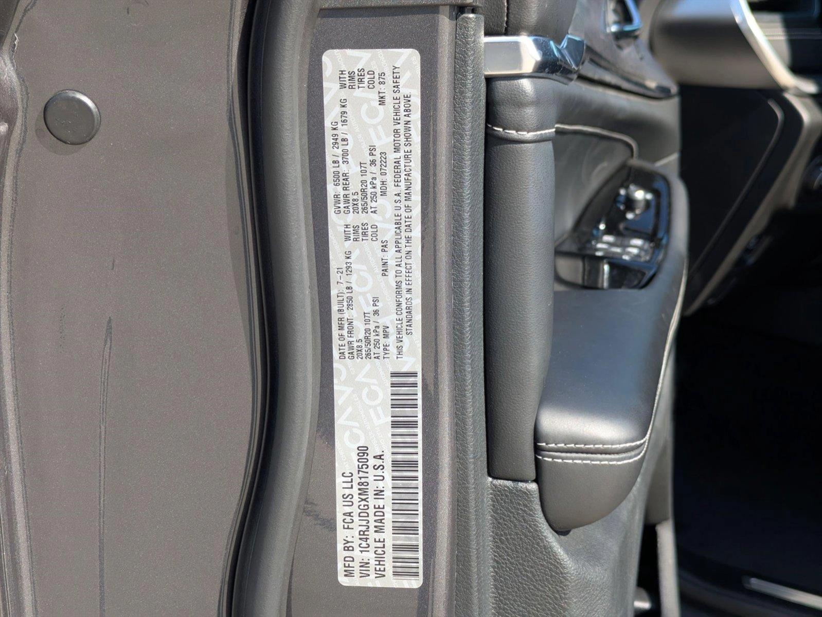 2021 Jeep Grand Cherokee L Vehicle Photo in Tustin, CA 92782