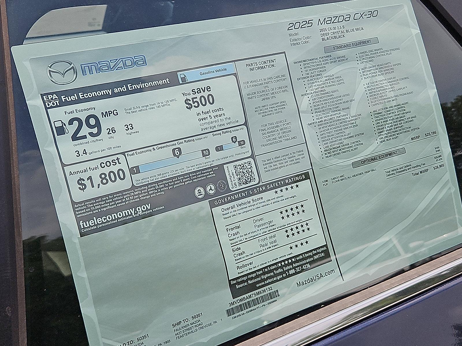 2025 Mazda CX-30 Vehicle Photo in Trevose, PA 19053