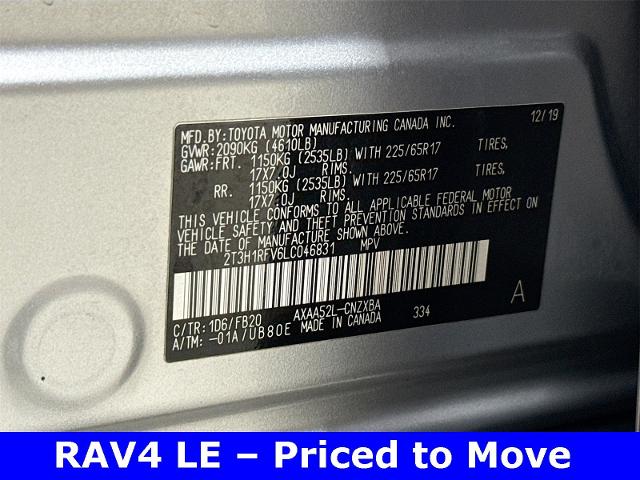 2020 Toyota RAV4 Vehicle Photo in EVERETT, WA 98203-5662