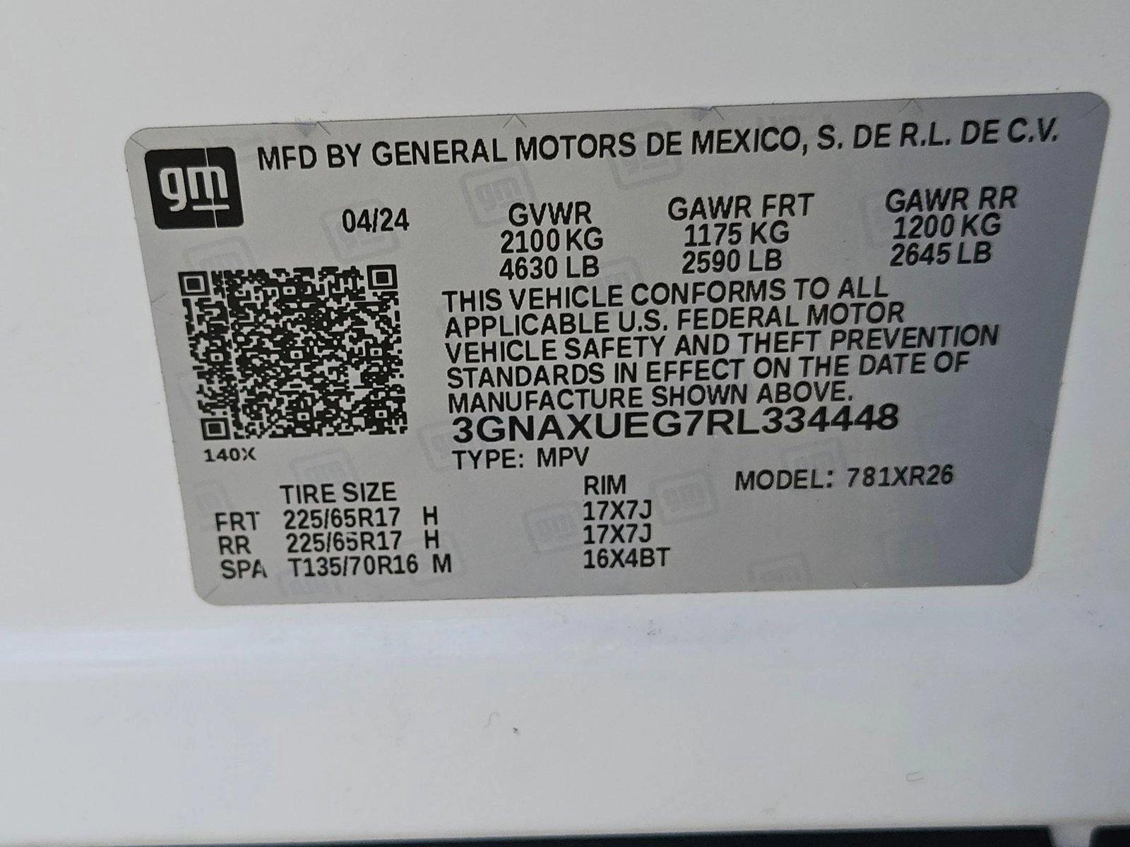 2024 Chevrolet Equinox Vehicle Photo in GILBERT, AZ 85297-0446