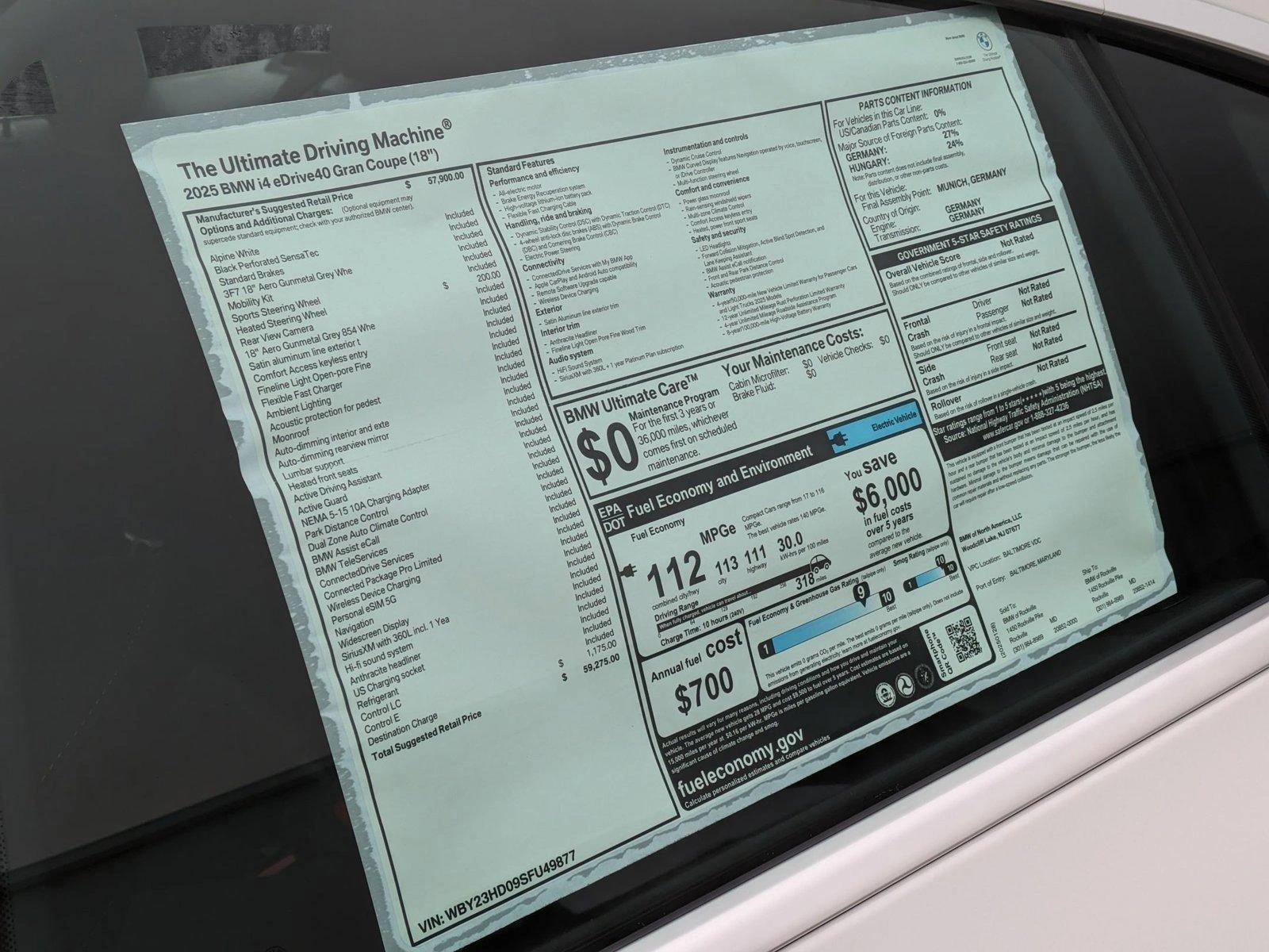2025 BMW i4 Vehicle Photo in Rockville, MD 20852