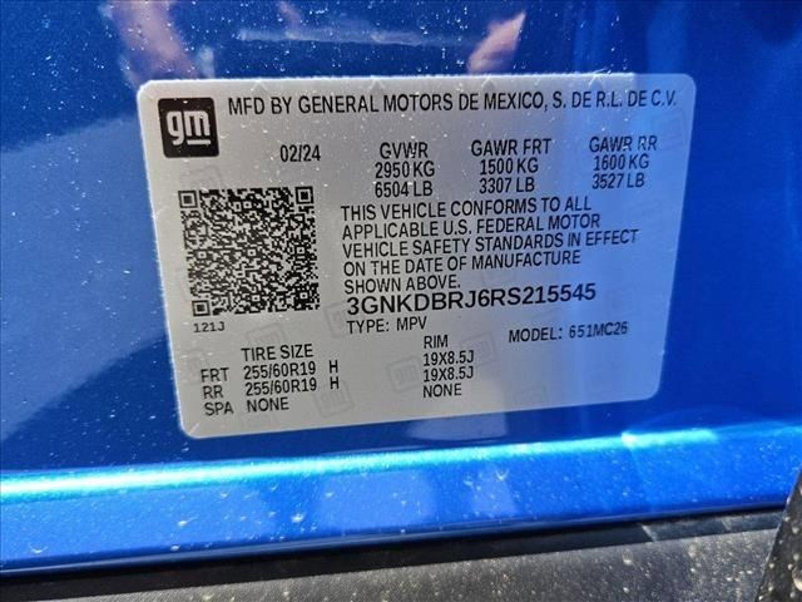 2024 Chevrolet Blazer EV Vehicle Photo in GILBERT, AZ 85297-0446