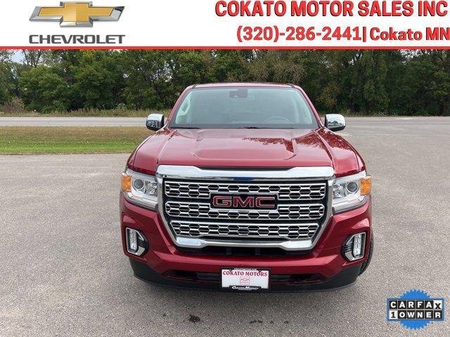 Used 2021 GMC Canyon Denali with VIN 1GTG6EEN0M1288570 for sale in Cokato, Minnesota