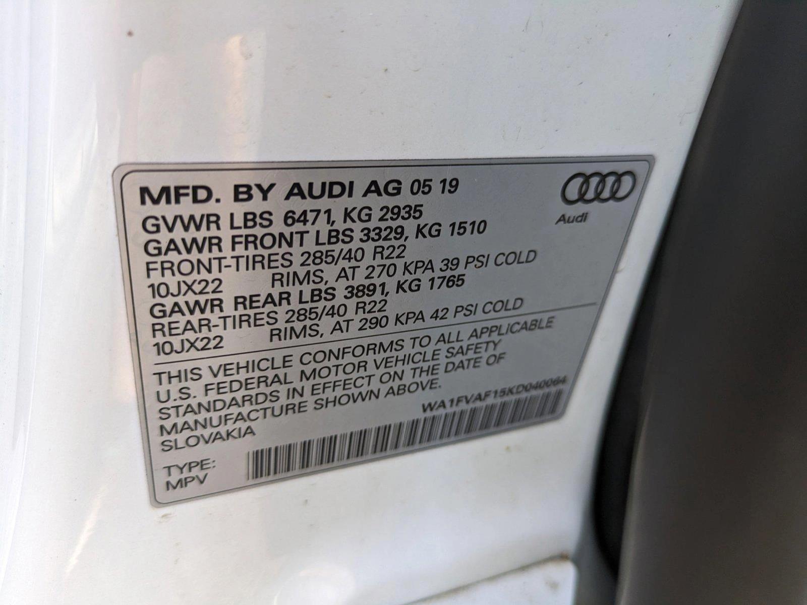 2019 Audi Q8 Vehicle Photo in Sanford, FL 32771