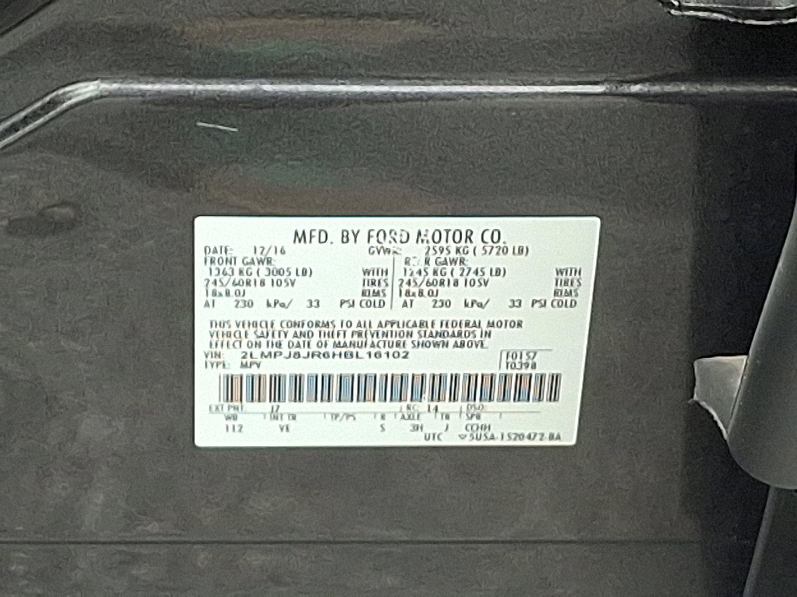 2017 Lincoln MKX Vehicle Photo in Harrisburg, PA 17111