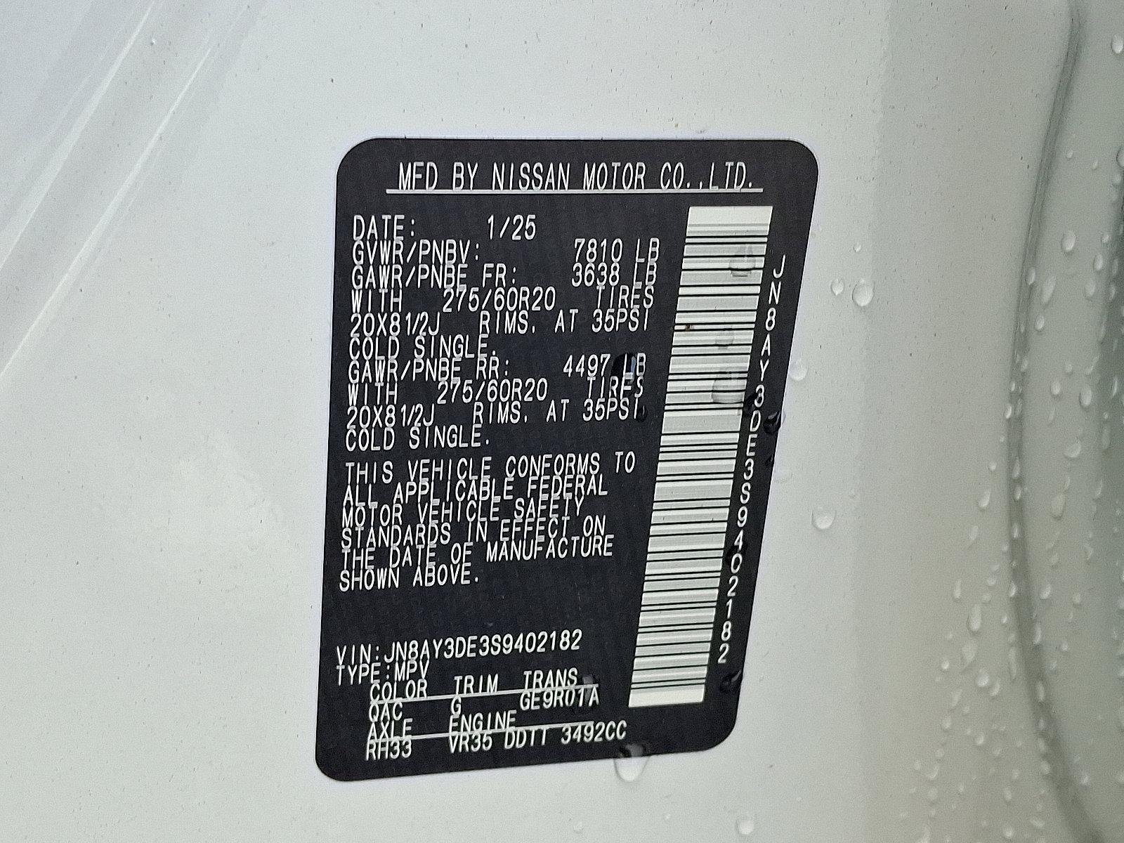 2025 Nissan Armada Vehicle Photo in Mechanicsburg, PA 17050-2306