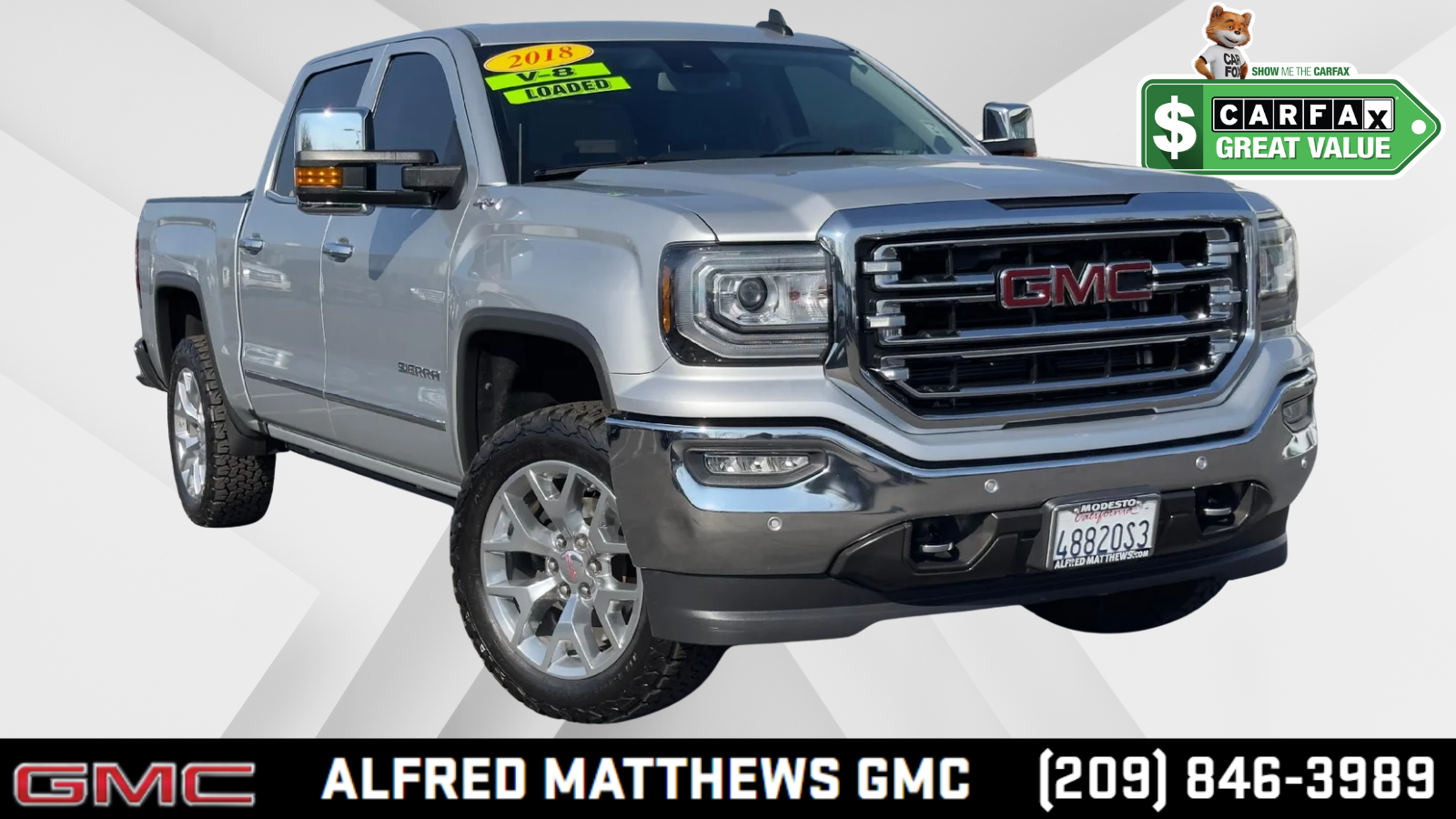 2018 GMC Sierra 1500 SLT Crew Cab 4WD