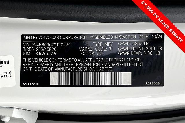 2025 Volvo XC60 Plug-In Hybrid Vehicle Photo in Grapevine, TX 76051