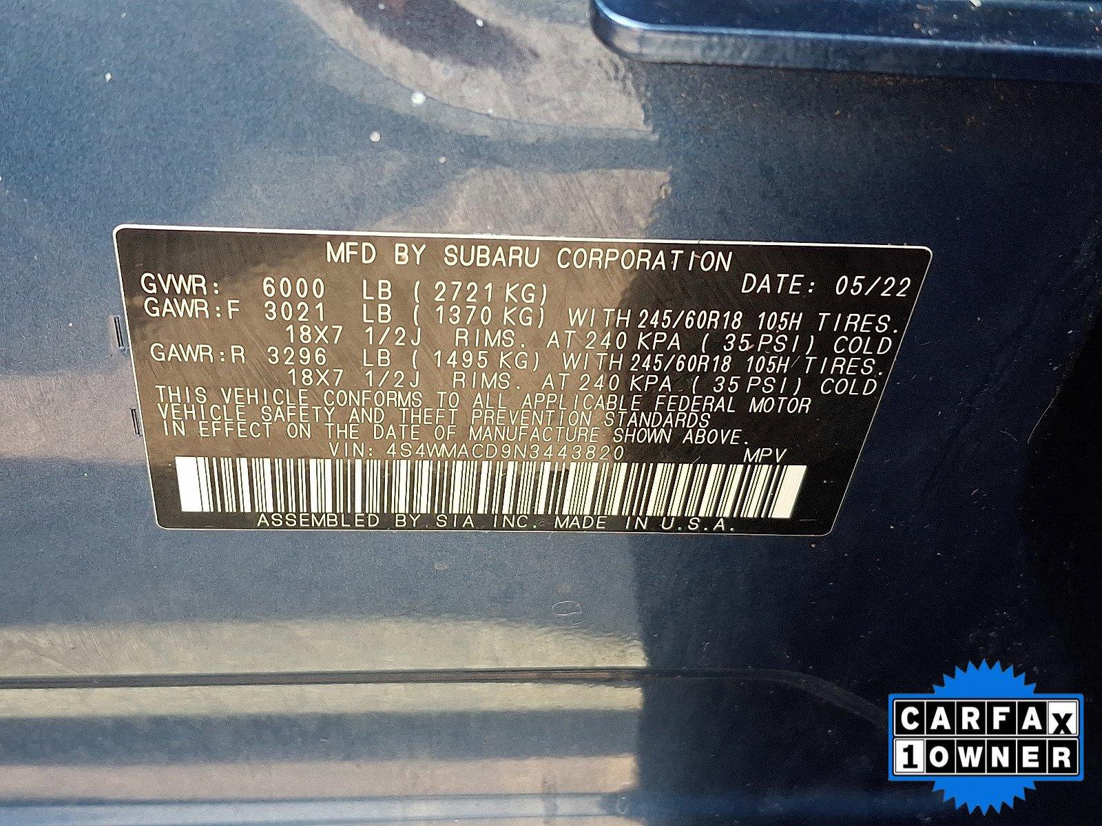 2022 Subaru Ascent Vehicle Photo in Harrisburg, PA 17111