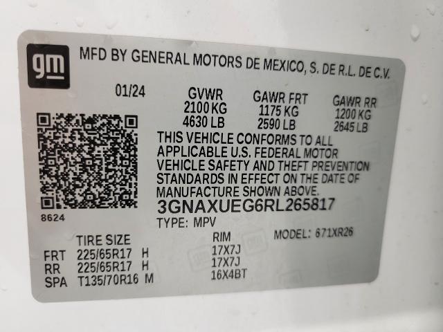 2024 Chevrolet Equinox Vehicle Photo in APPLETON, WI 54914-8833