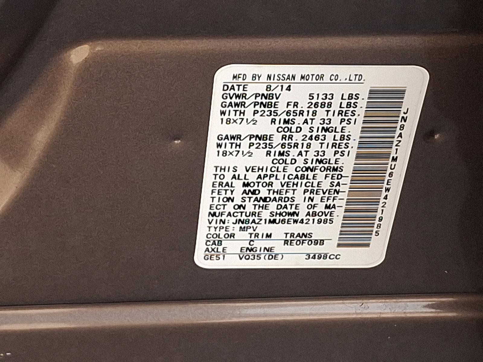 2014 Nissan Murano Vehicle Photo in Harrisburg, PA 17111