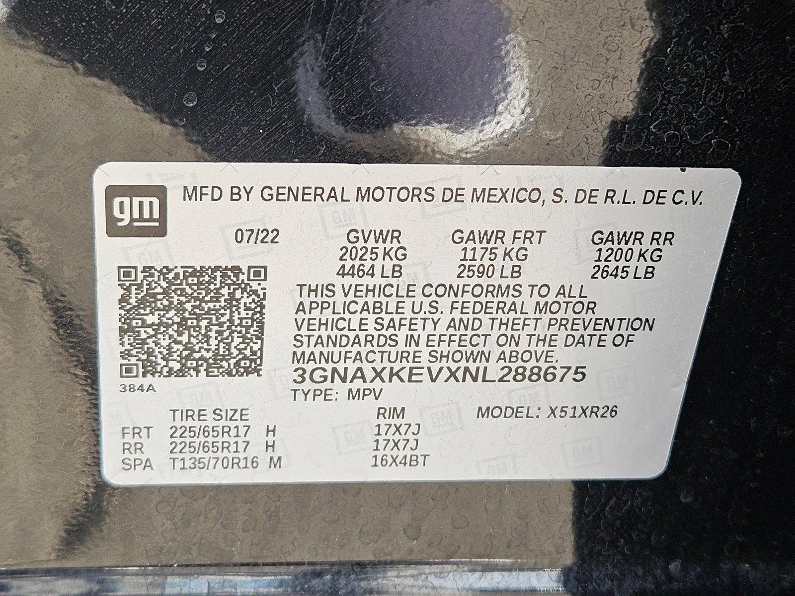 2022 Chevrolet Equinox Vehicle Photo in HENDERSON, NV 89014-6702