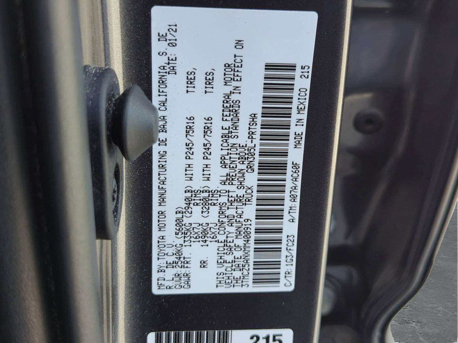 2021 Toyota Tacoma 4WD Vehicle Photo in Ft. Myers, FL 33907