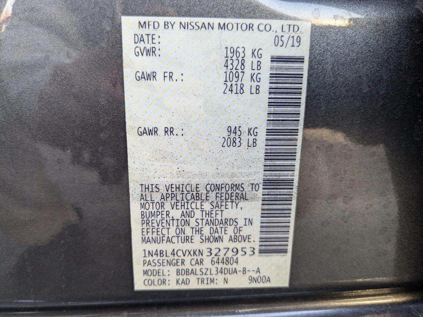 2019 Nissan Altima Vehicle Photo in Winter Park, FL 32792