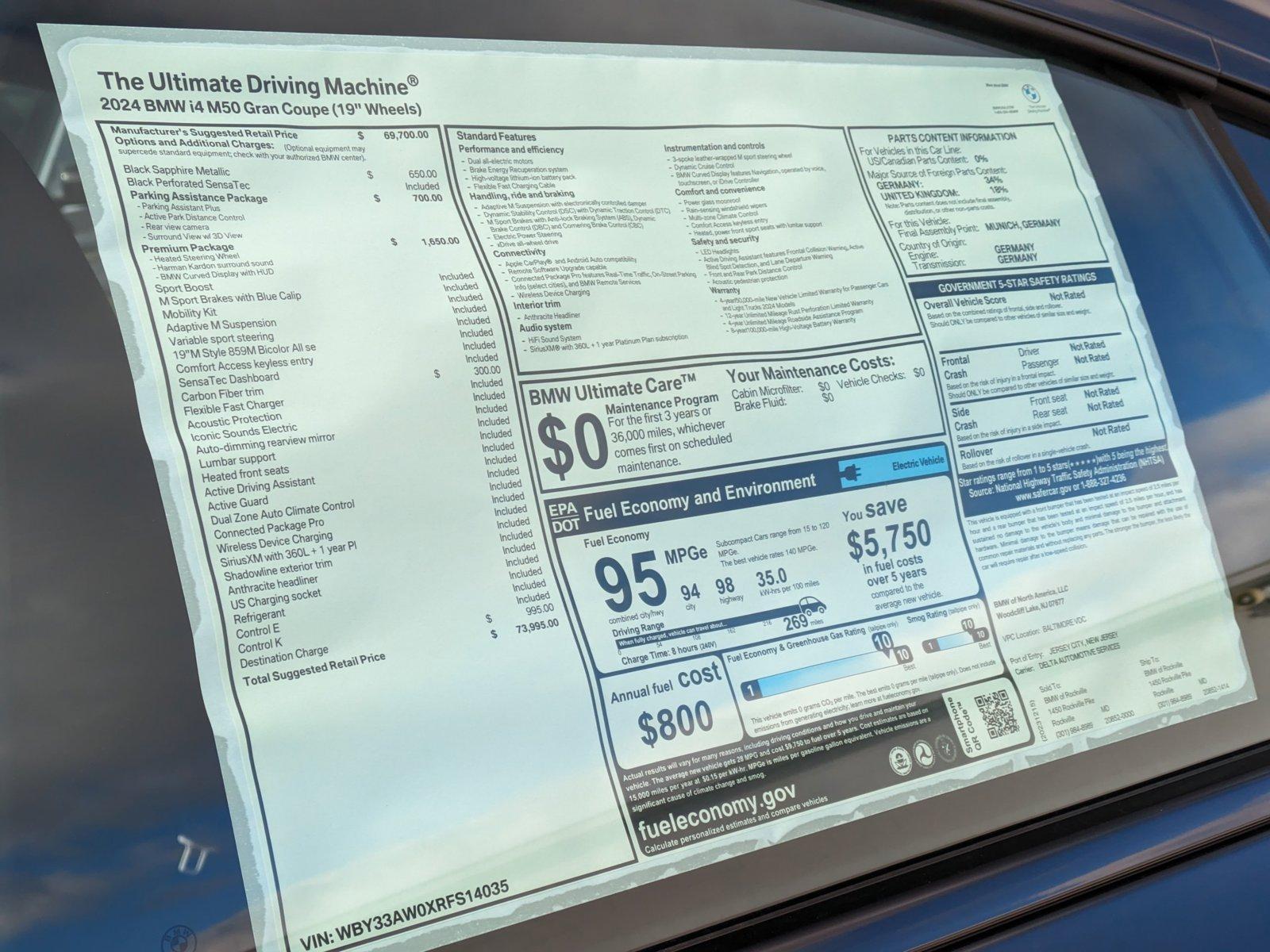 2024 BMW i4 Vehicle Photo in Rockville, MD 20852