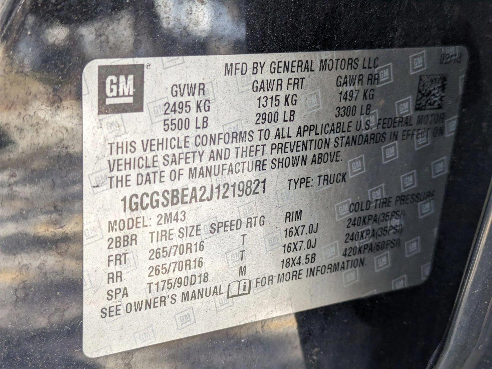 2018 Chevrolet Colorado Vehicle Photo in GREENACRES, FL 33463-3207