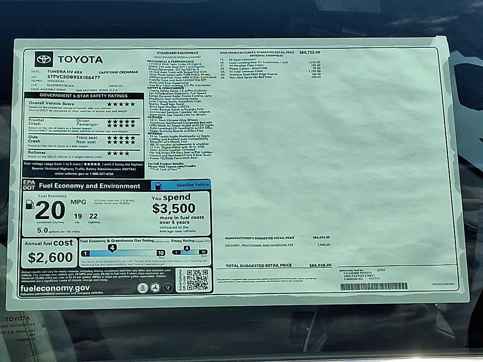 2025 Toyota Tundra 4WD Vehicle Photo in Harrisburg, PA 17111