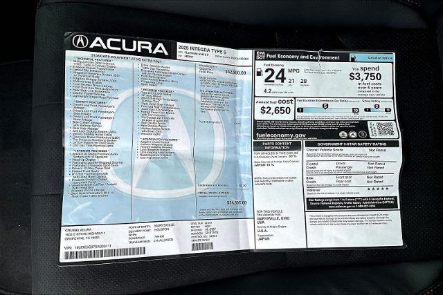 2025 Acura Integra Vehicle Photo in Grapevine, TX 76051